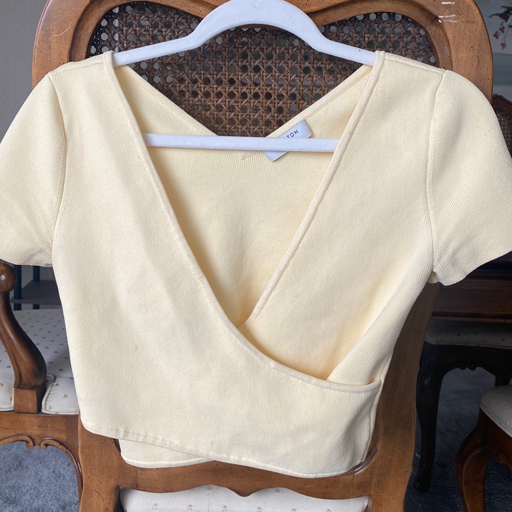 Babaton yellow crop top
